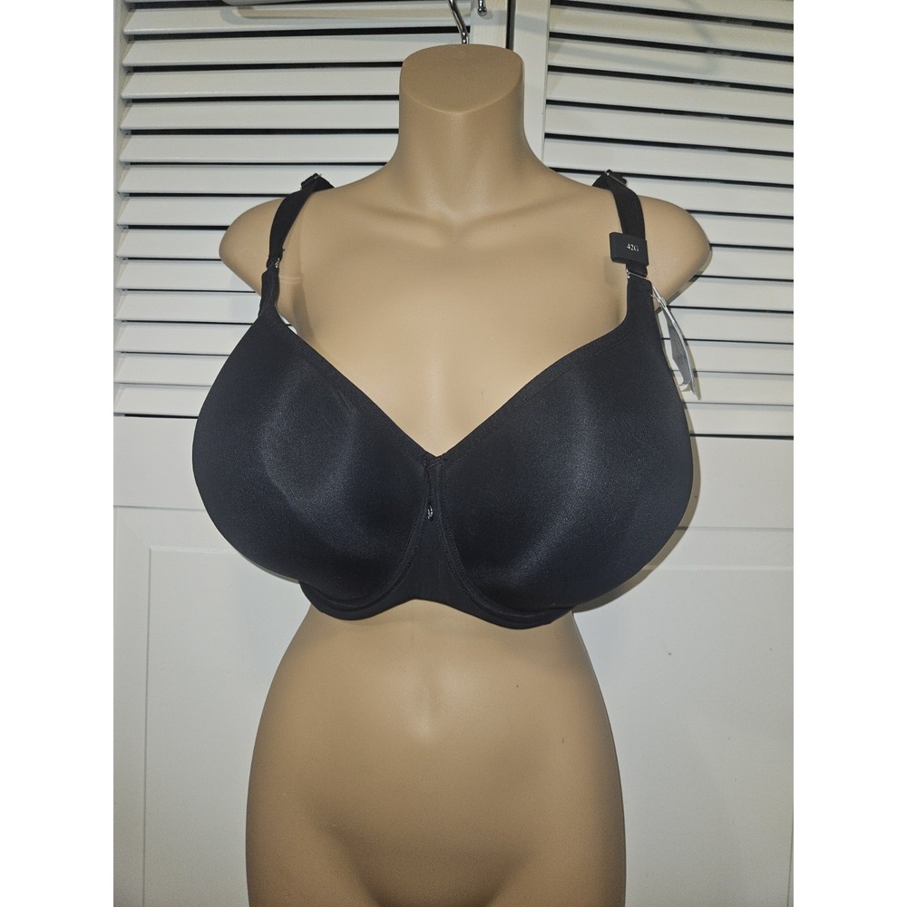 CURVY COUTURE BLACK TULIP SMOOTH CONVERTIBLE T-SHIRT BRA SIZE‎ US 42G